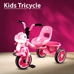 Dinosaur Face Tricycle for Kids (2–5 Yrs) – Music, Lights & Rear Basket – Toddler Cycle for Boys & Girls - [UAE]