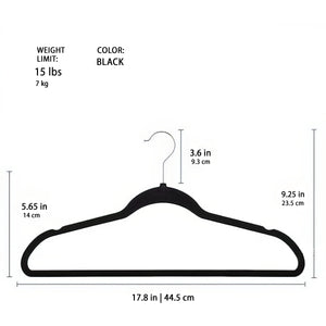 50-Pack Ultra-Thin Velvet Hangers – Non-Slip, Space-Saving Clothes Hangers with 360° Swivel Hook - [UAE]