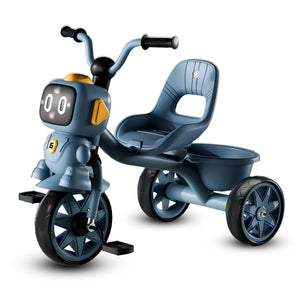 Robo Face Tricycle for Kids (2–5 Yrs) – Music, Lights & Storage Basket - [UAE]